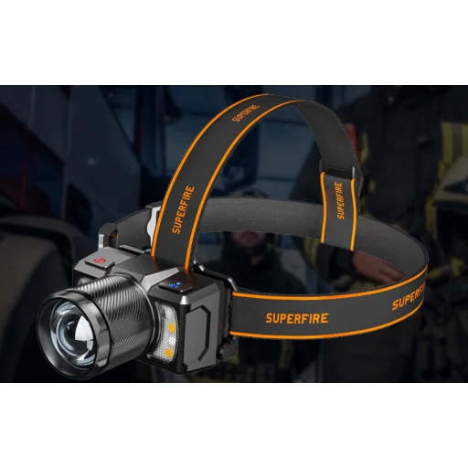 Superfire HL25 fejlámpa, 700lm, USB-C - 3