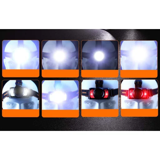 Superfire HL25 fejlámpa, 700lm, USB-C - 5