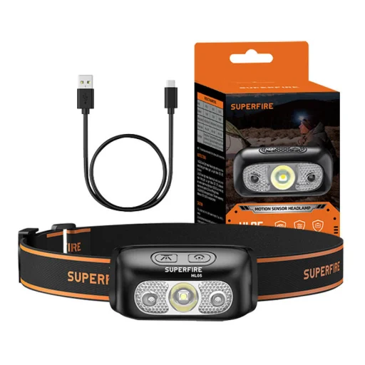 Fejlámpa Superfire HL05-E, 120 lm, USB - 1