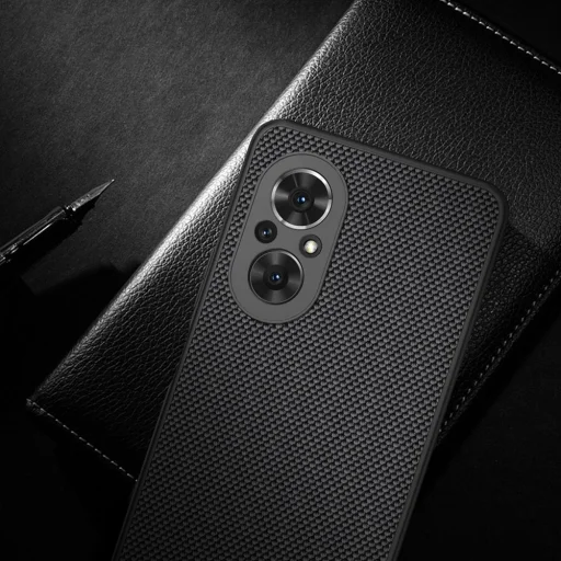 Nillkin Textured Case tartós, erősített tok gél kerettel és nejlon háttal Honor 50 SE fekete tok - 12