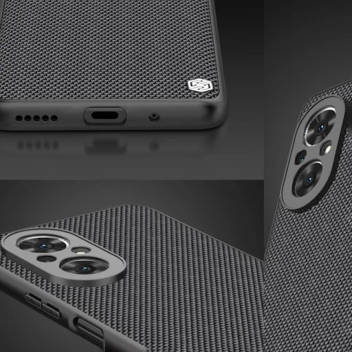 Nillkin Textured Case tartós, erősített tok gél kerettel és nejlon háttal Honor 50 SE fekete tok - 8