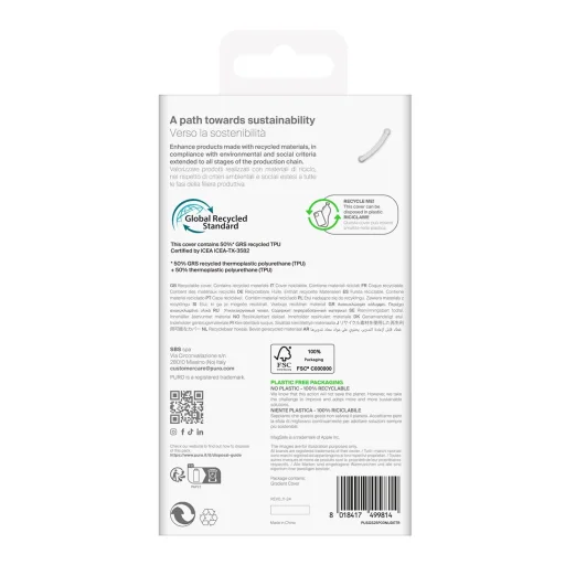 Puro 03 Nude szilikon tok Samsung Galaxy S25-hez - Átlátszó - 4