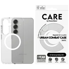 CARE by PanzerGlass Flagship Urban Combat White QI tok Samsung Galaxy S25 - Átlátszó