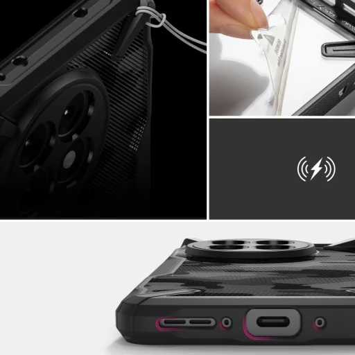 Ringke Fusion X OnePlus 13R Camo Fekete tok - 7
