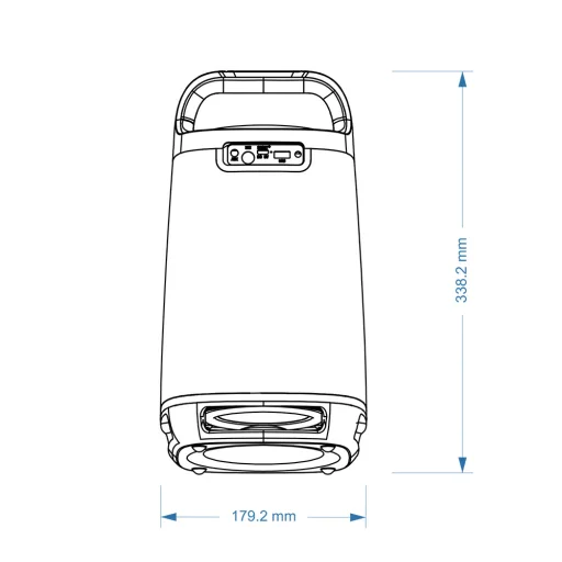 Blavec Hordozható Bluetooth Hangszóró TWS WS-01 Karaoke - 160W mikrofonnal (WS01-MB) fekete - 5
