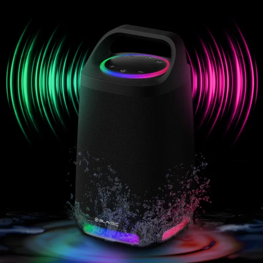 Blavec Hordozható Bluetooth Hangszóró TWS WS-01 Karaoke - 160W mikrofonnal (WS01-MB) fekete - 8