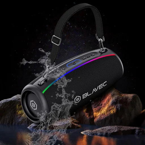 Blavec Hordozható Bluetooth Hangszóró TWS WS-02 Bassbox - 120W (WS02-B) fekete - 5