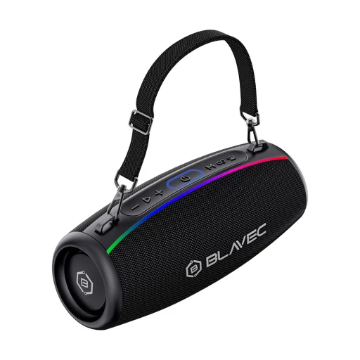 Blavec Hordozható Bluetooth Hangszóró TWS WS-02 Bassbox - 120W (WS02-B) fekete - 1