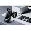 Mágneses vezeték nélküli töltő 3 az 1-ben MagFusion Aukey LC-MC312, 15W Qi2 (szürke) töltállomás thumbnail