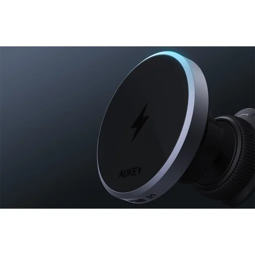 Autós telefontartó Aukey HD-MC13, 15W Qi2 töltővel (fekete) - 6