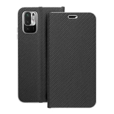 LUNA Carbon fliptok Xiaomi Redmi Note 10 / 10S fekete tok