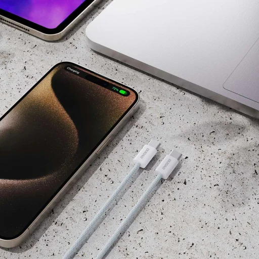 Dudao L6C USB-C - USB-C PD 30W kábel 2m - világoskék - 5