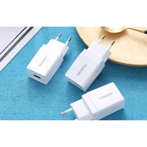 Gyors töltő Foneng 1x USB K210 + USB Type C kábel 1m - 4