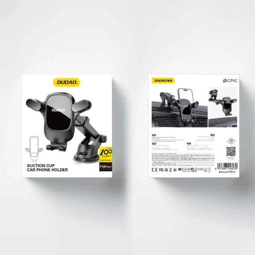 Dudao F5Pro műszerfalra és ablakra erősíthető autós telefontartó - fekete - 5