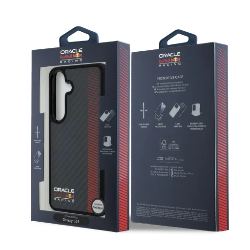 Red Bull Carbon Powerbar MagSafe tok Samsung Galaxy S25 fekete - 7