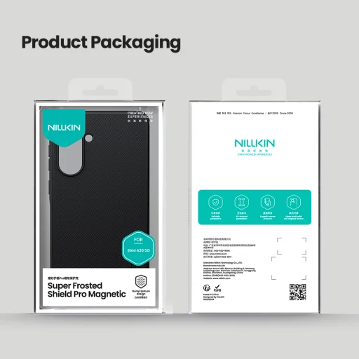 Nillkin Super Frosted PRO Mágneses hátlapi tok Samsung Galaxy A36 5G Fekete tok - 8