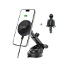 Tech-protect Mm15w-v4 Mágneses Magsafe Műszerfalra és Szellőzőbe Szerelhető Autós Telefontartó Vezeték Nélküli Töltő 15w Fekete - 2