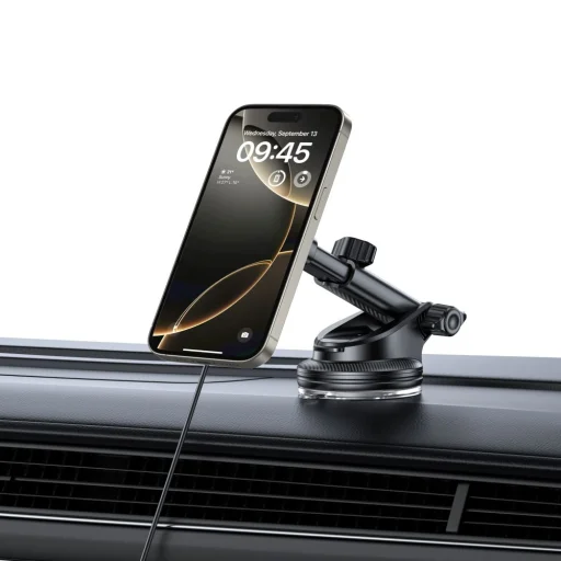 Tech-Protect Mm15w-v10 Mágneses Magsafe Műszerfalra és Szellőzőre Erősíthető Vezeték Nélküli Autós Töltő 15W Fekete - 7