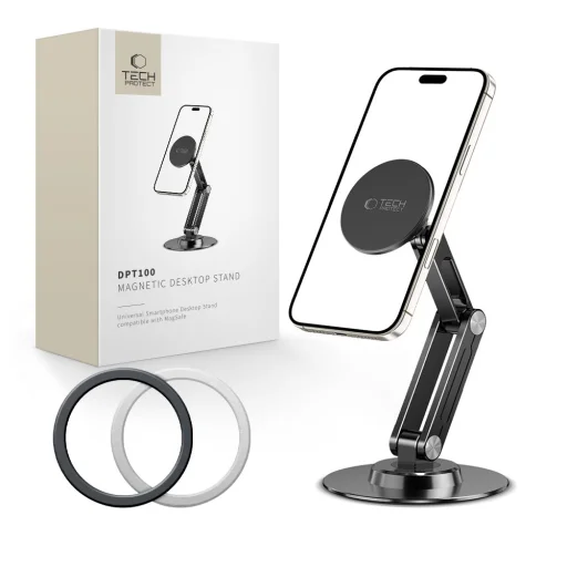 Tech-protect Dpt100 Univerzális Mágneses Magsafe Asztali Telefonállvány Fekete - 1