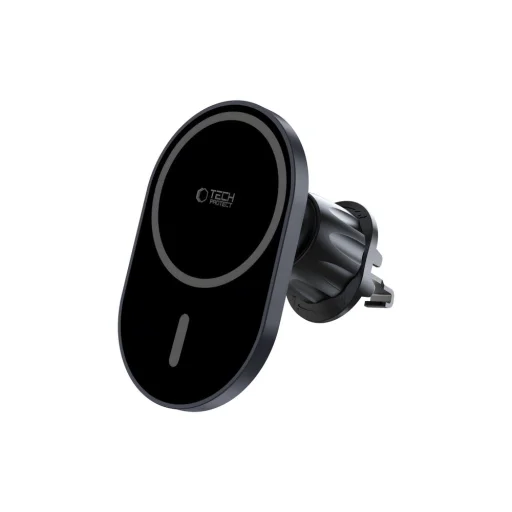 Tech-protect Mm15w-v6 Mágneses Magsafe Műszerfalra és Szellőzőre Rögzíthető Autós Telefontartó Vezeték Nélküli Töltő 15W Fekete/fekete - 5
