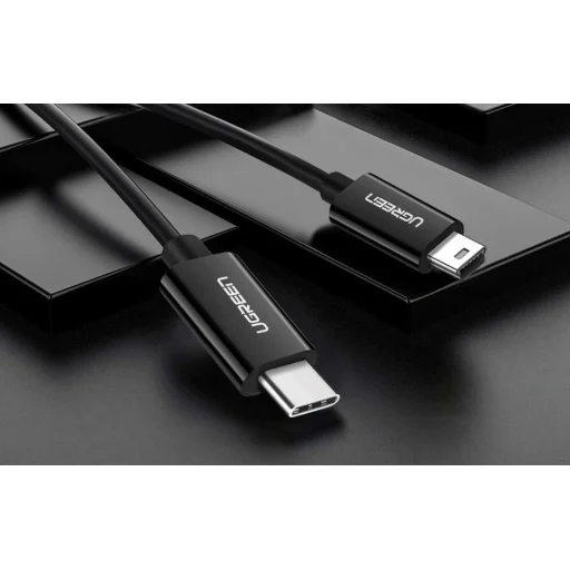 UGREEN US242 USB-C és Mini USB kábel, 1m (fekete) - 2