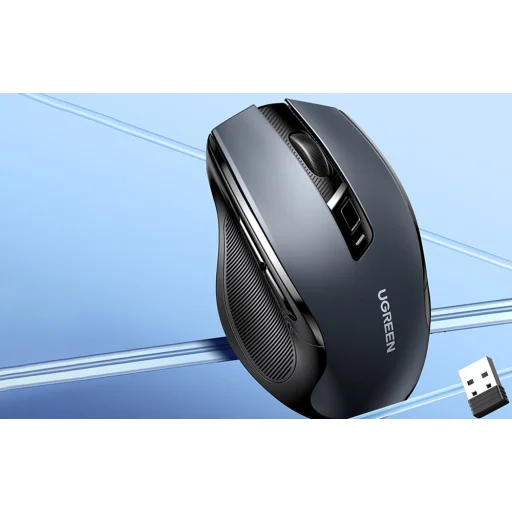 Vezeték nélküli egér UGREEN 2.4 GHz + Bluetooth 5.0 (fekete) - 2