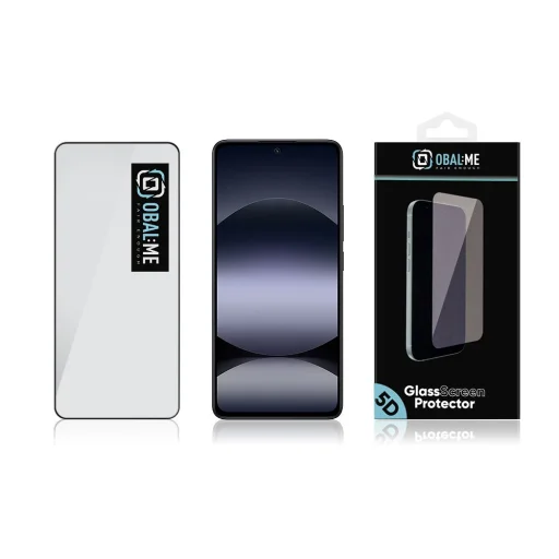 OBAL:ME 5D üvegfólia Xiaomi Redmi Note 14 4G/5G Fekete - 3