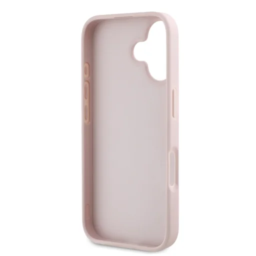  iPhone 16 Pink Guess PU Grained 4G Metal Logo tok - 6