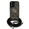  iPhone 16 Barna Guess PU 4G Metal Logo Crossbody Strap tok thumbnail