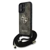  iPhone 16 Barna Guess PU 4G Metal Logo Crossbody Strap tok thumbnail