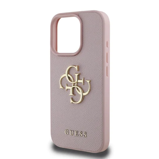 Guess PU Grained 4G Metal Logo tok iPhone 15 Pro Pink - 5