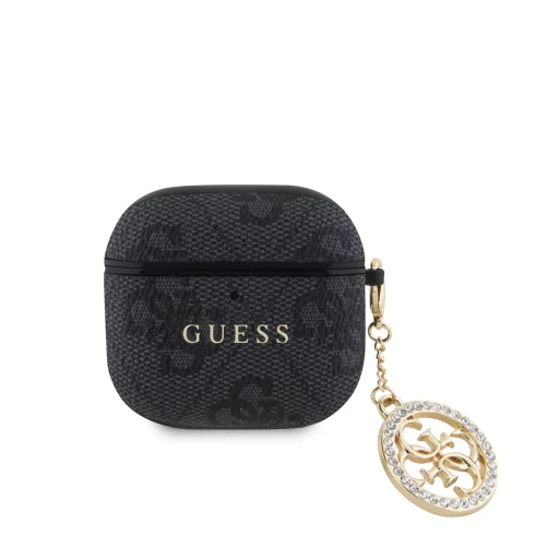 Guess 4G Script PC/PU Charm AirPods 4 tok fekete - 1