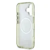  iPhone 16 zöld Guess IML Glitter Magnolia és Háromszög Logós MagSafe tok thumbnail