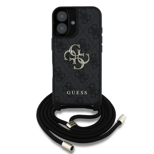  iPhone 16 Guess PU 4G Metal Logo Crossbody Strap tok - 2