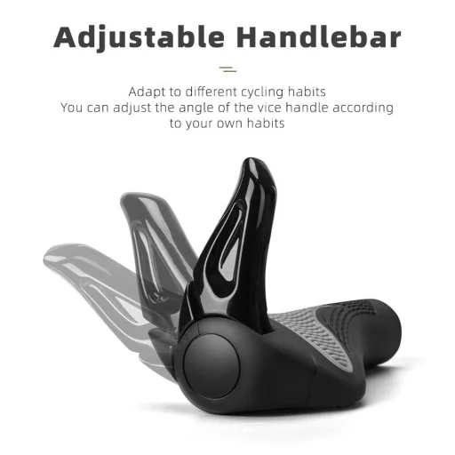 Rockbros BT1007B kerékpár tartó szett kormányvéggel - Fekete - 9