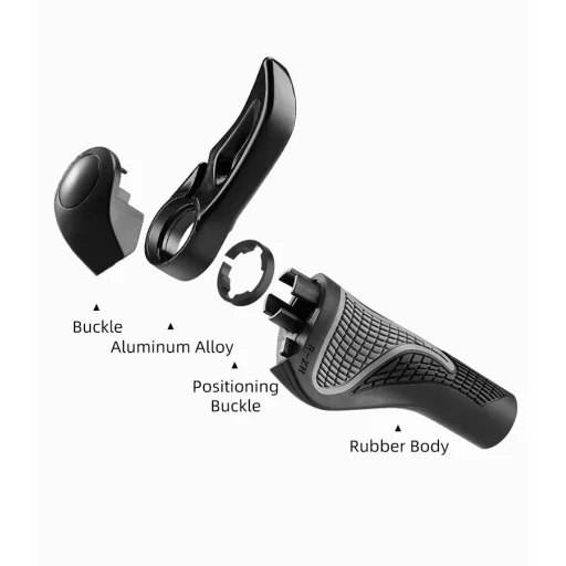 Rockbros BT1007B kerékpár tartó szett kormányvéggel - Fekete - 4