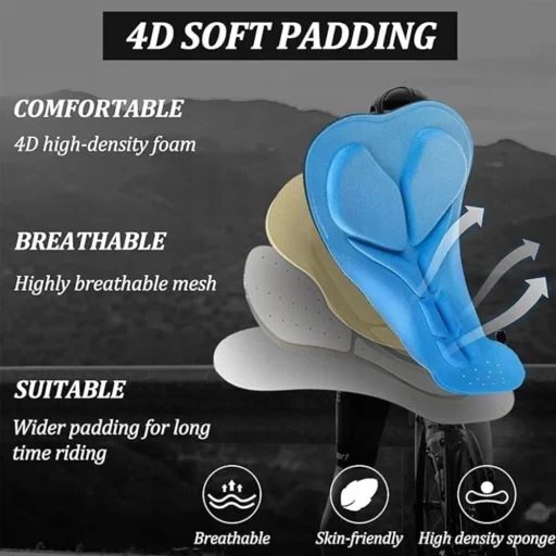 Rockbros RK2002XL kantáros kerékpáros rövidnadrág XL betéttel - fekete - 2