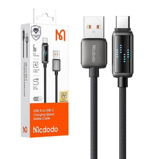 Mcdodo CA-2350 USB-A - USB-C kábel, 6A, LED kijelző, 1,2m - 4