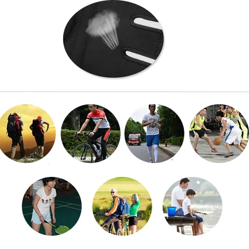 Rockbros LF1106L térd- és térdkalács védő, L méret - fekete - 10