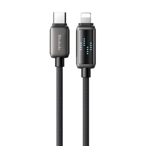 Mcdodo CA-2630 LED kijelzős USB-C - Lightning 36W adatkábel 1,2m - 3