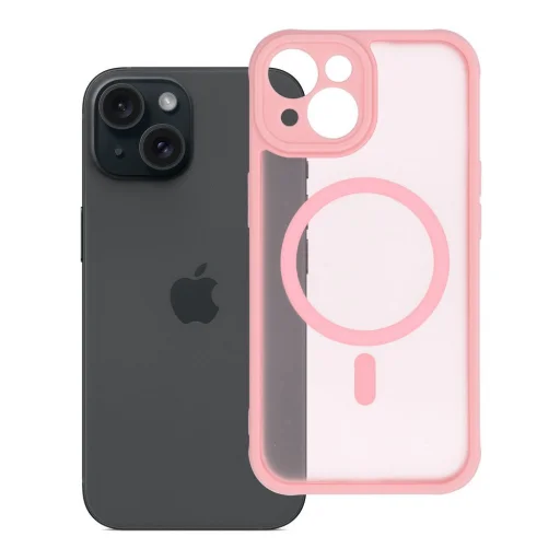 CELOMATNÝ KRYT MAG COVER kompatibilný s MagSafe pre IPHONE 15 svetloružový, - 5