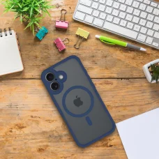 Samsung Galaxy S26 Plus teljes matt MagSafe kompatibilis tok kék