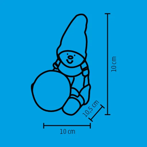 Home KDC 28 ülő figura kerámia-plüss dekoráció, EVA gömb, 1 db LED - 4