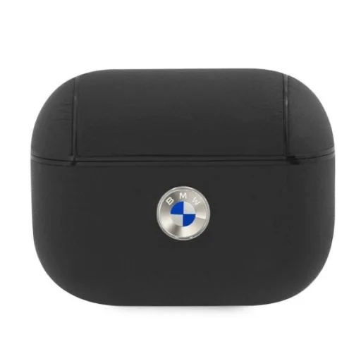 BMW BMAPSSLBK AirPods Pro tok fekete Eredeti Bőr Ezüst Logó - 1