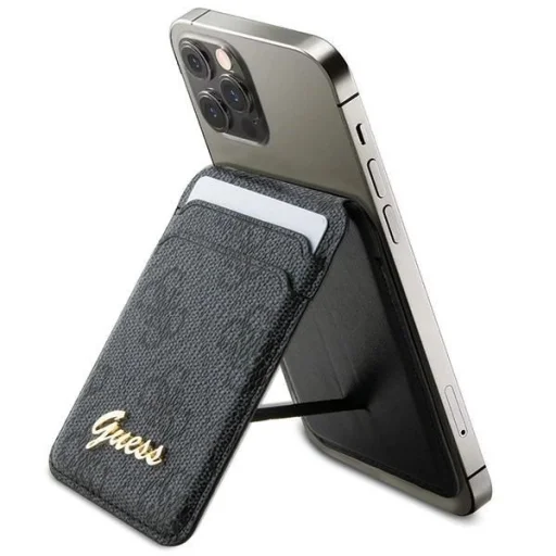 Guess Wallet Kártyatartó Állvány GUWMSHG4SHK tok - fekete MagSafe 4G Classic Logo - 5