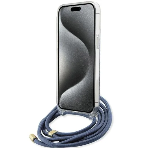 Guess Crossbody Cord 4G Print tok iPhone 15 Pro Max - kék - 4