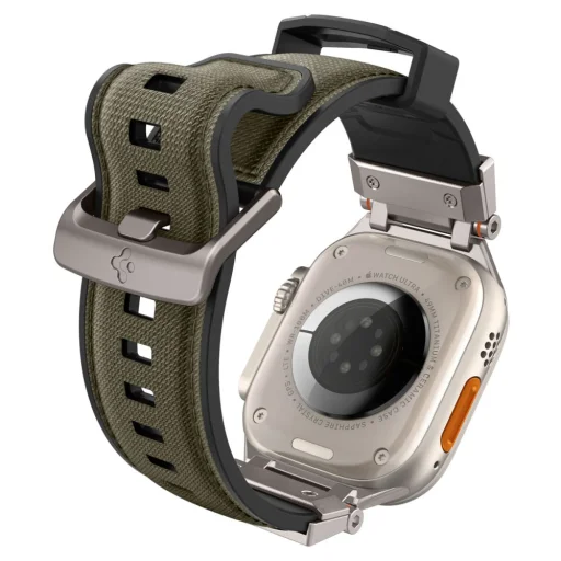 Spigen Durapro Armor Apple Watch 6 / 7 / 8 / 9 / 10 / 11 / Se / Ultra 1 / 2 (44 / 45 / 46 / 49 mm) Katonai zöld szíj - 6