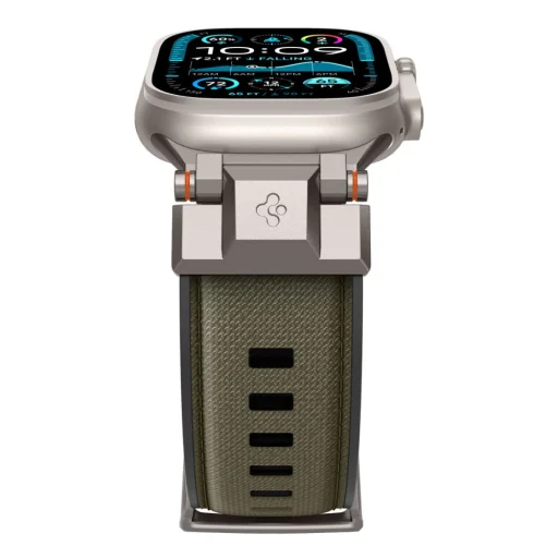 Spigen Durapro Armor Apple Watch 6 / 7 / 8 / 9 / 10 / 11 / Se / Ultra 1 / 2 (44 / 45 / 46 / 49 mm) Katonai zöld szíj - 9