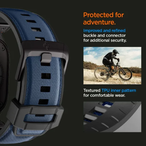 Spigen Durapro Armor Apple Watch 6 / 7 / 8 / 9 / 10 / 11 / SE / Ultra 1 / 2 (44 / 45 / 46 / 49 mm) Sötétkék szíj - 12