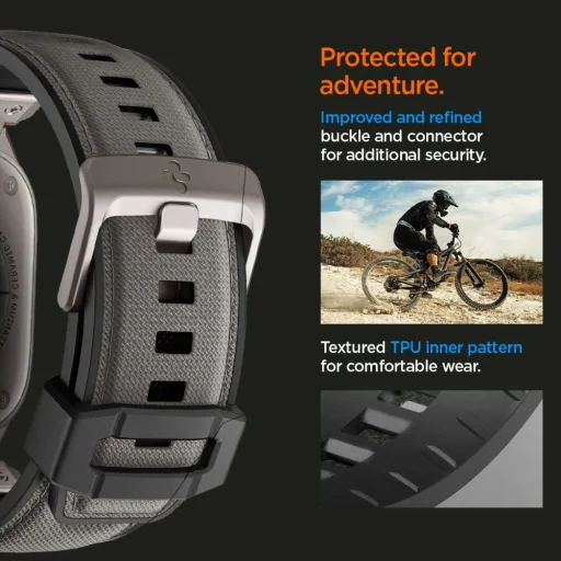 Spigen Durapro Armor Apple Watch 6 / 7 / 8 / 9 / 10 / 11 / Se / Ultra 1 / 2 (44 / 45 / 46 / 49 mm) Szürke szíj - 12